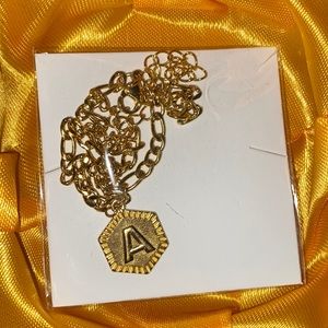 10K Gold Letter Anklet - A